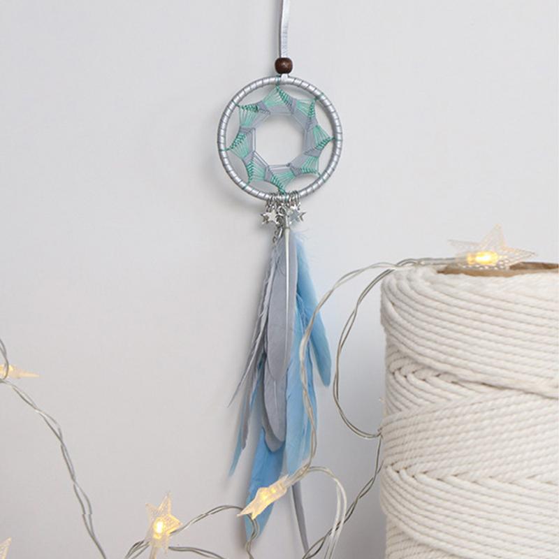 Attrape rêves simple gris et bleu | Attrapeur de Rêves