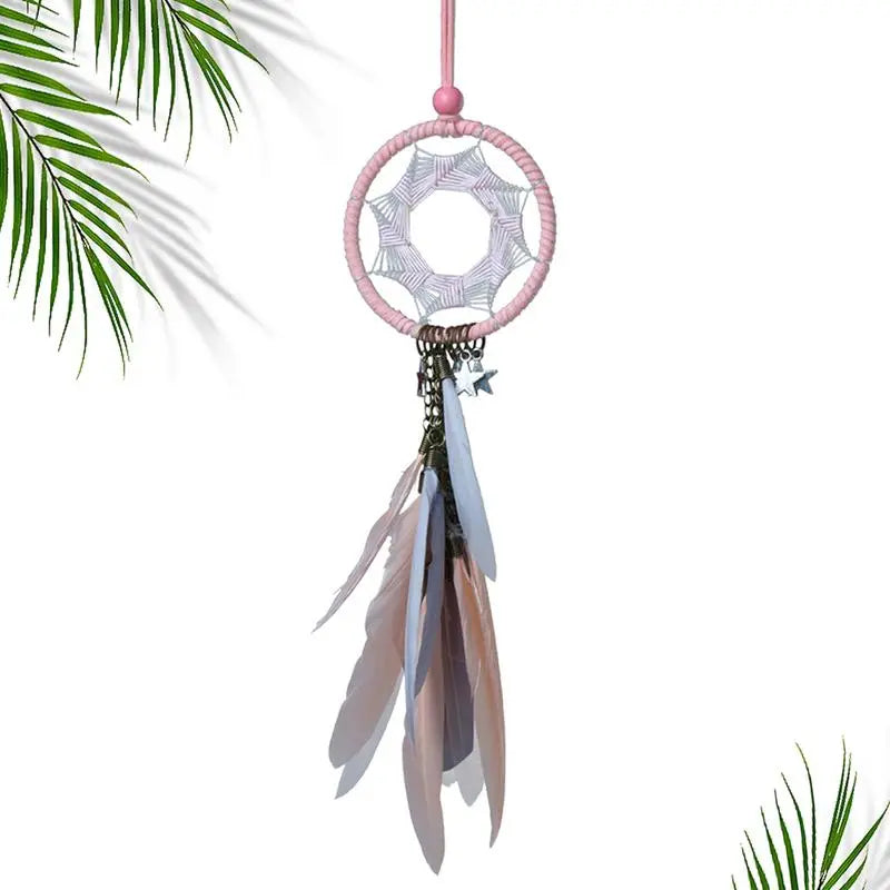 Attrape rêves simple rose | Attrapeur-de-rêves