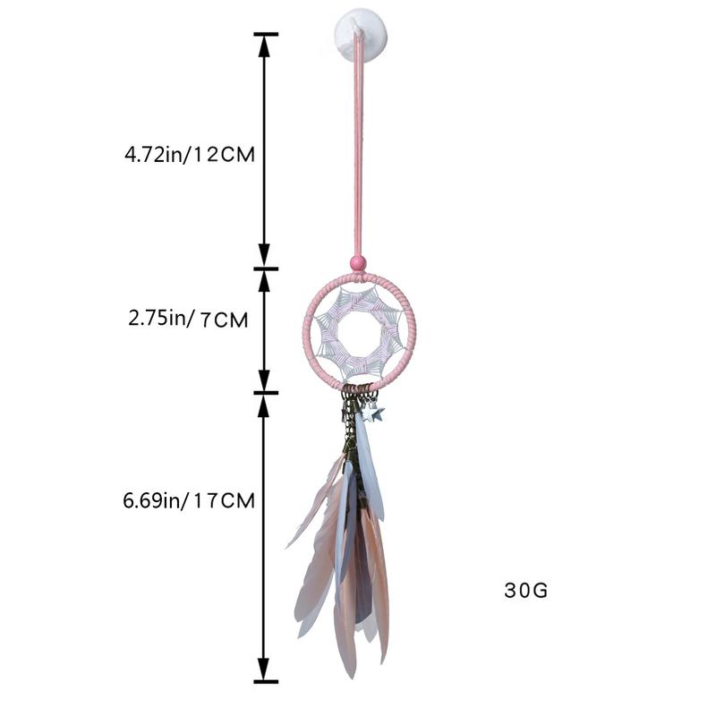 Attrape rêves simple rose | Attrapeur-de-rêves