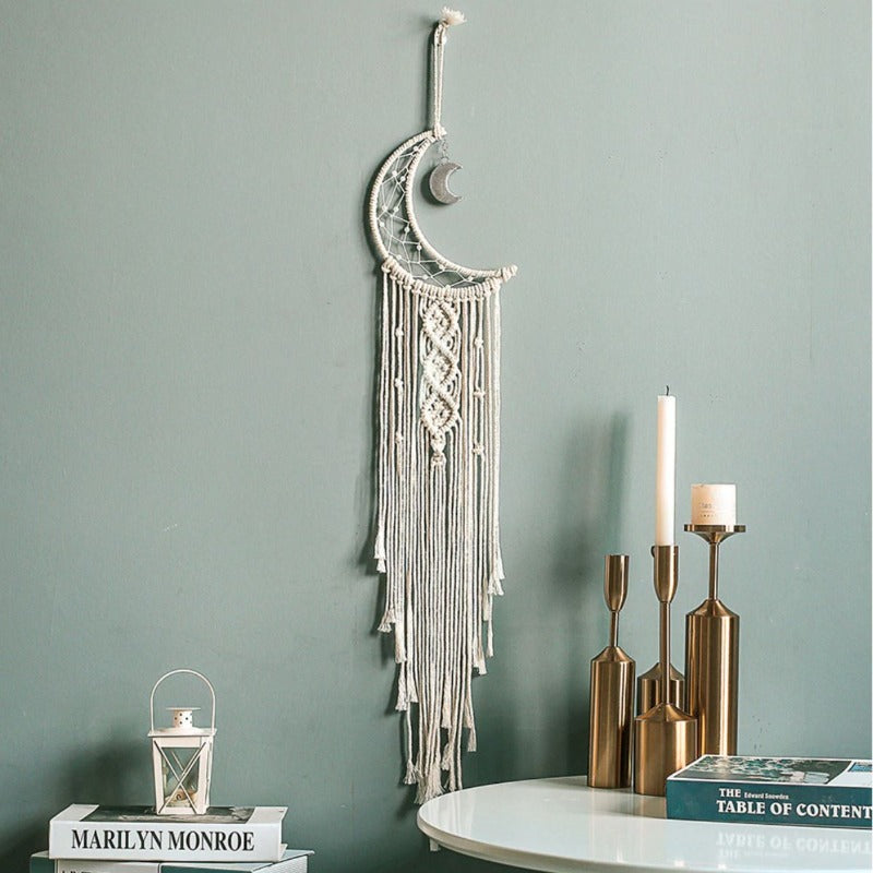 Attrape-rêves Lune de macramé | Attrapeur de Rêves