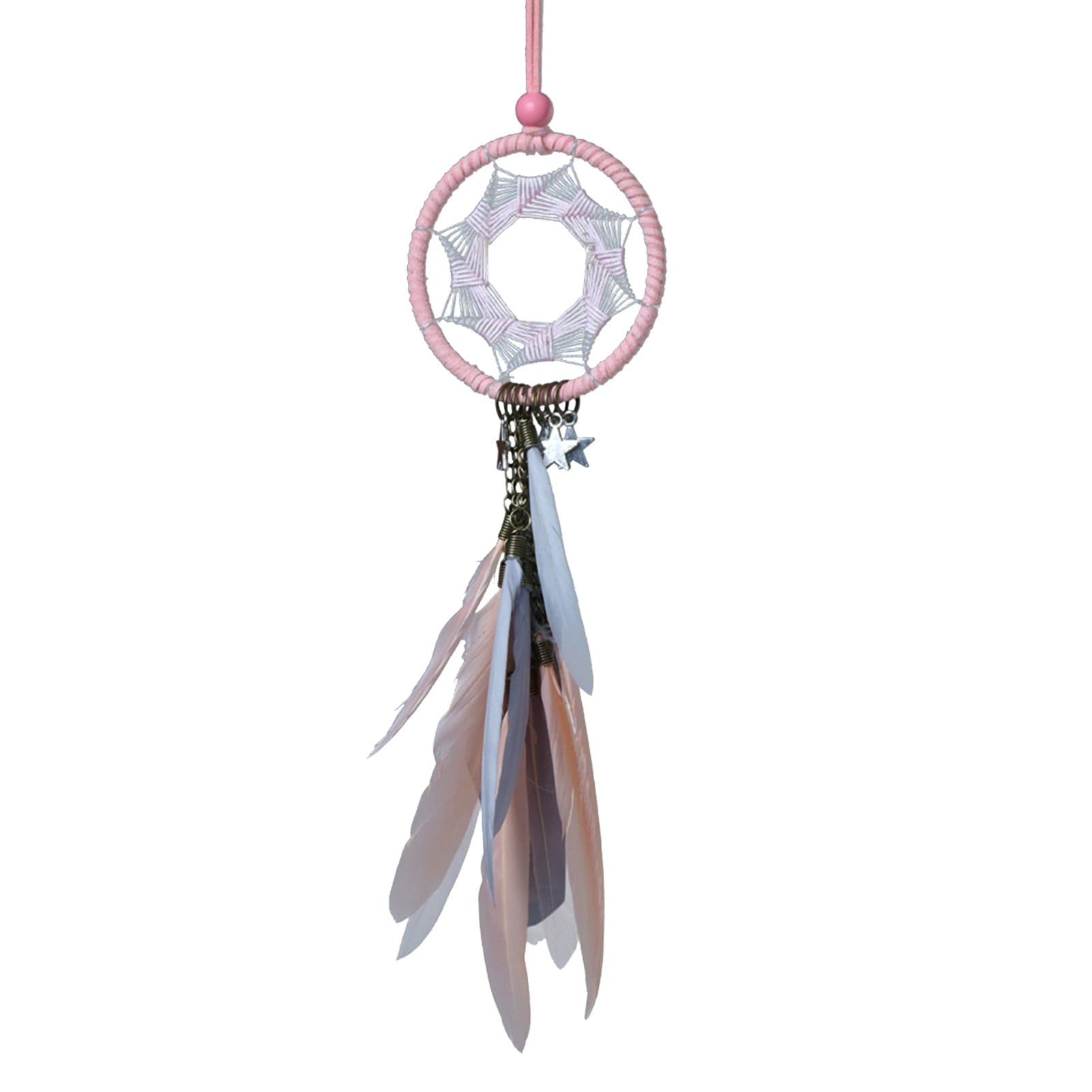 Attrape rêves simple rose | Attrapeur-de-rêves