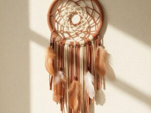 Attrape-rêves boho « Terre de Sienne »