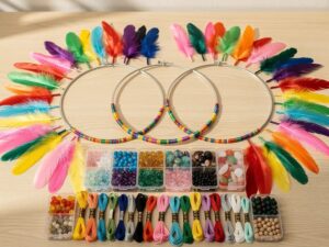 Kit multicolore « Atelier maison » (4 attrape-rêves)